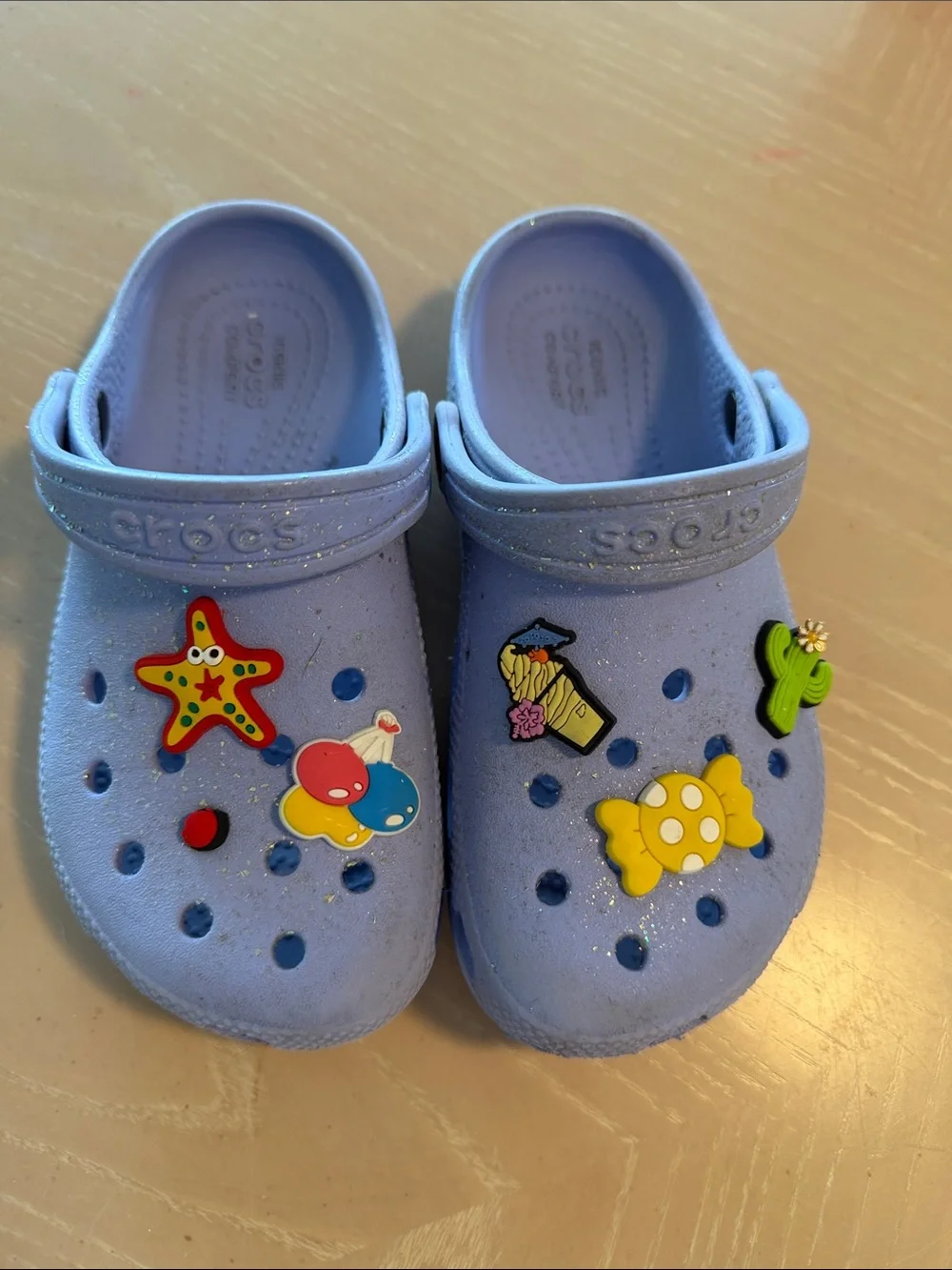 CROCS Kids Light Purple Clog with Colorful Jibbitz